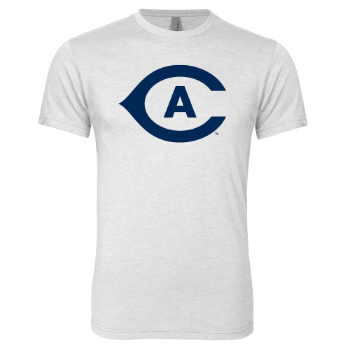  Next Level Heather White Triblend Tee - Secondary Athletics Mark