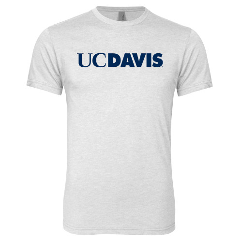  Next Level Heather White Triblend Tee - UC DAVIS