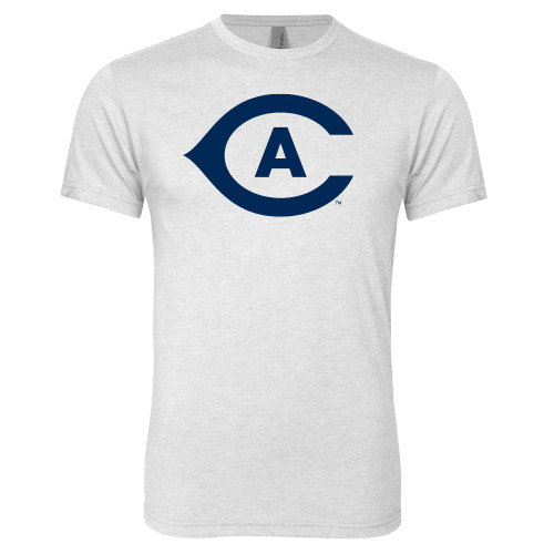  Next Level Heather White Triblend Tee - Secondary Athletics Mark
