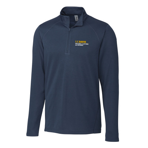  C&B Dark Navy Clique Ice Pique Half Zip - UC Davis College of Letters and Science Flat