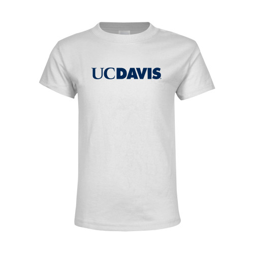  Youth White T Shirt - UC DAVIS