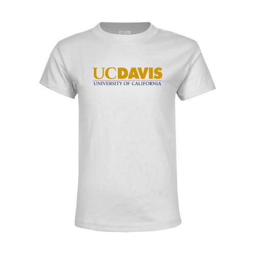  Youth White T Shirt - UC DAVIS U of C