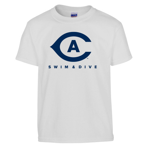  Youth White T Shirt - Swim and Dive