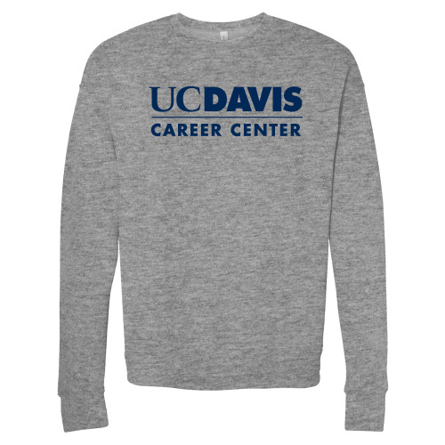  Bella + Canvas Heather Grey Fleece Crew - UC Davis Career Center