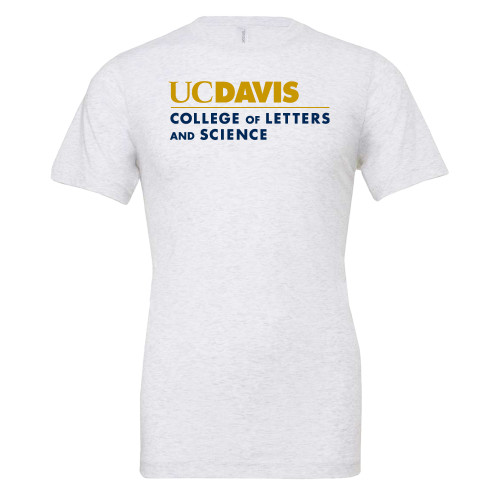  Bella + Canvas Ash Grey Jersey Cotton T Shirt - UC Davis College of Letters and Science Flat