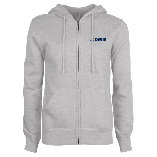  ENZA Womens Grey Fleece Full Zip Hoodie - UC DAVIS