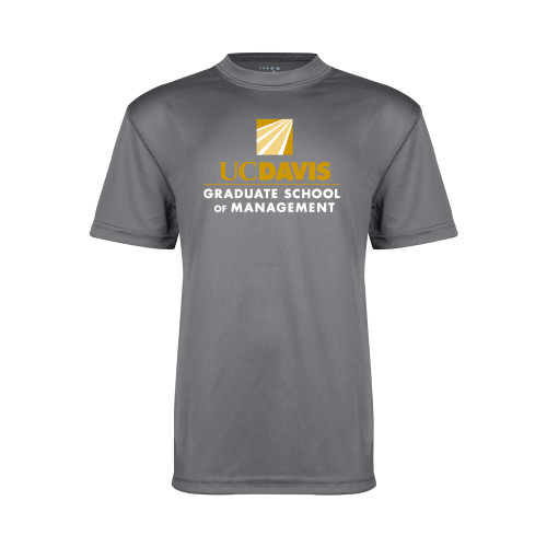  Youth Performance Grey Concrete Tee - Graduate School of Management Stacked
