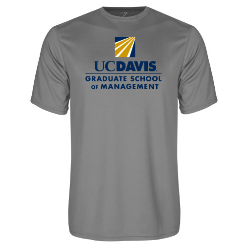  Grey Concrete Performance Tee - Graduate School of Management Stacked