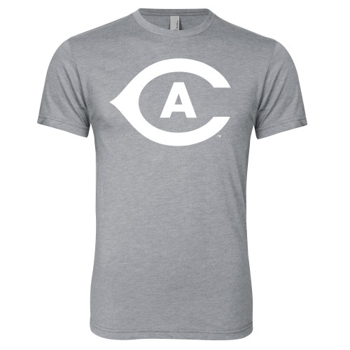  Next Level Heather Grey Triblend Tee - Secondary Athletics Mark