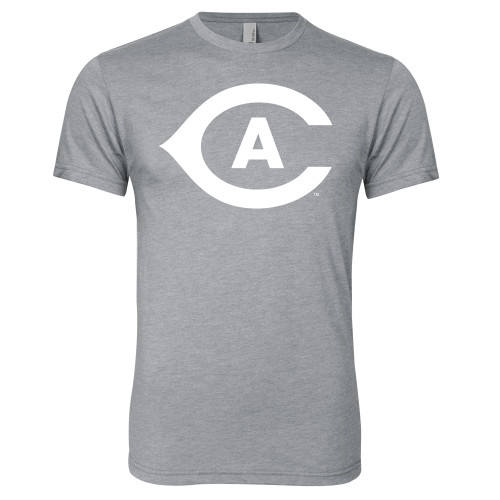  Next Level Heather Grey Triblend Tee - Secondary Athletics Mark