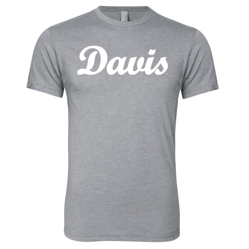  Next Level Heather Grey Triblend Tee - Script Davis