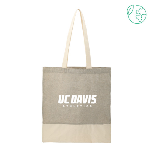  Split Recycled Grey Cotton Twill Convention Tote - Primary Athletics Mark