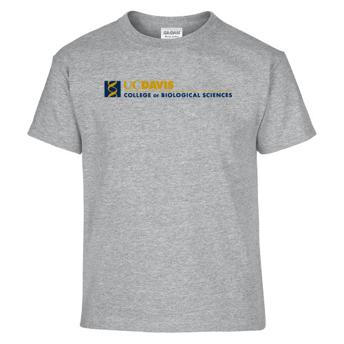  Youth Grey T Shirt - UC Davis College of Biological Sciences Flat