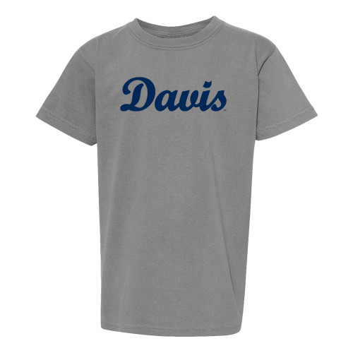  Comfort Colors Youth Grey T Shirt - Script Davis