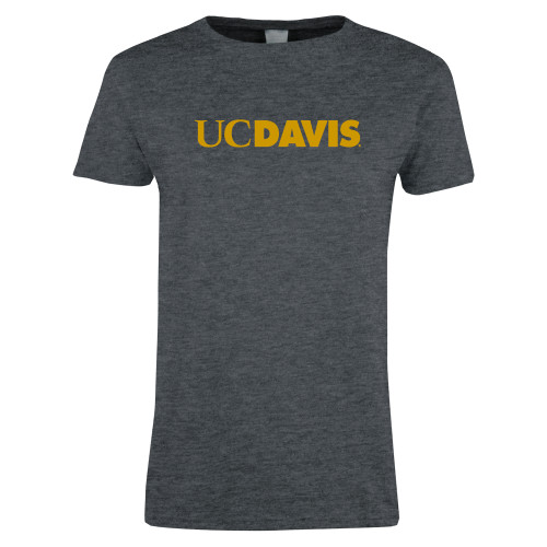  Womens Dark Heather Short Sleeve Tee - UC DAVIS