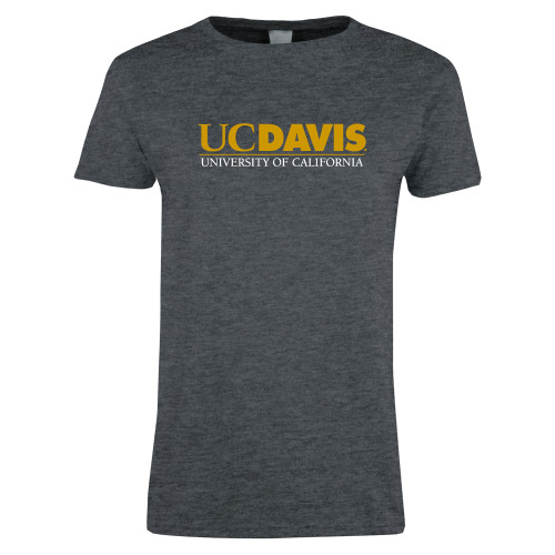  Womens Dark Heather Short Sleeve Tee - UC DAVIS U of C