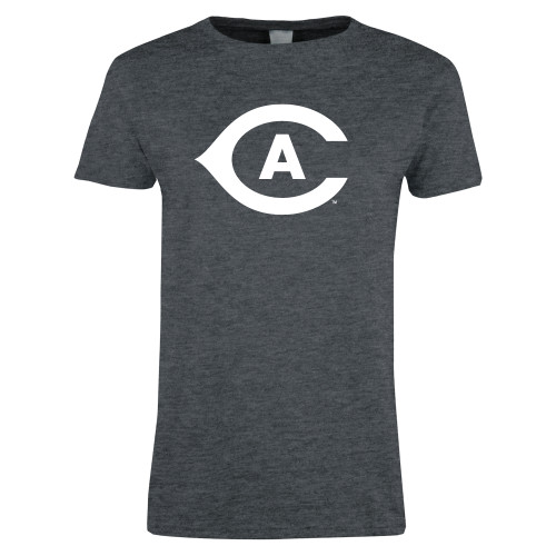  Womens Dark Heather Short Sleeve Tee - Secondary Athletics Mark