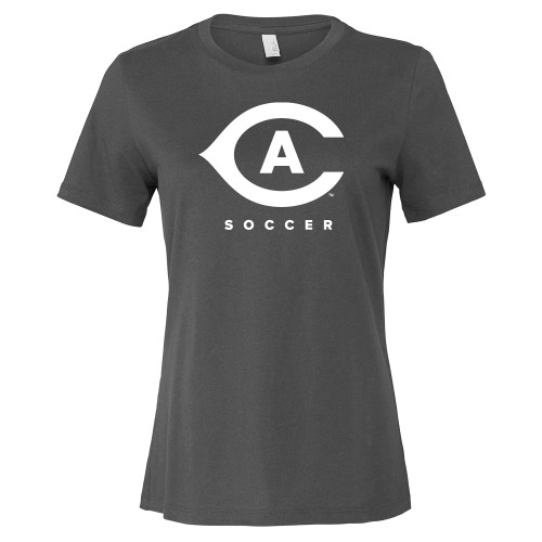  Bella + Canvas Womens Asphalt Relaxed Cotton T Shirt - Soccer