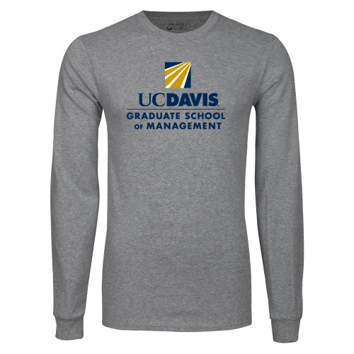  Grey Long Sleeve T Shirt - Graduate School of Management Stacked