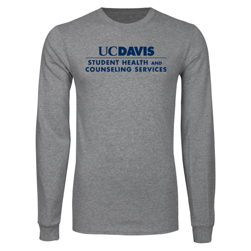  Grey Long Sleeve T Shirt - UC Davis Student Health and Counseling Services Centered