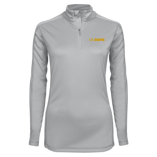  Syntrel Womens Platinum Interlock 1/4 Zip - UC DAVIS