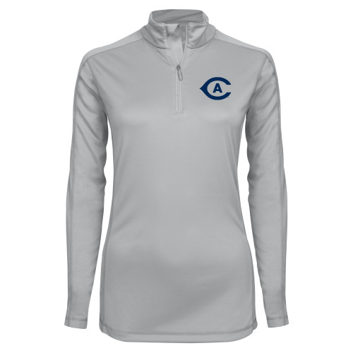 Syntrel Womens Platinum Interlock 1/4 Zip - Secondary Athletics Mark