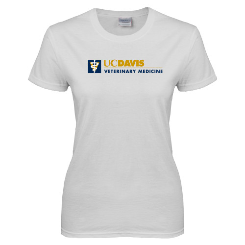  Womens White Short Sleeve Tee - Veterinary Medicine
