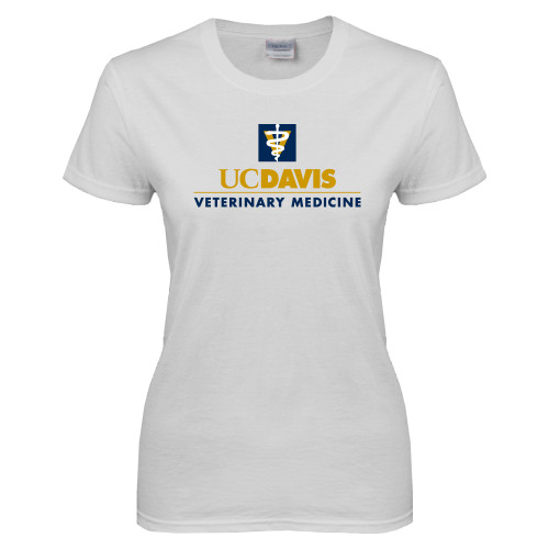  Womens White Short Sleeve Tee - Veterinary Medicine