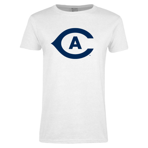 Womens White Short Sleeve Tee - Secondary Athletics Mark
