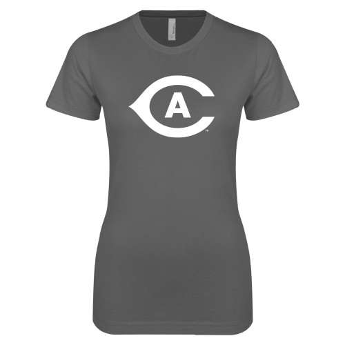  Next Level Womens Charcoal Boyfriend Tee - Secondary Athletics Mark