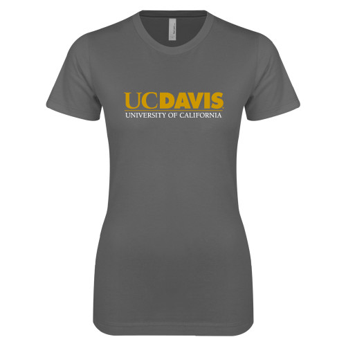  Next Level Womens Charcoal Boyfriend Tee - UC DAVIS U of C