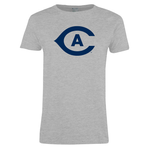  Womens Grey Short Sleeve Tee - Secondary Athletics Mark