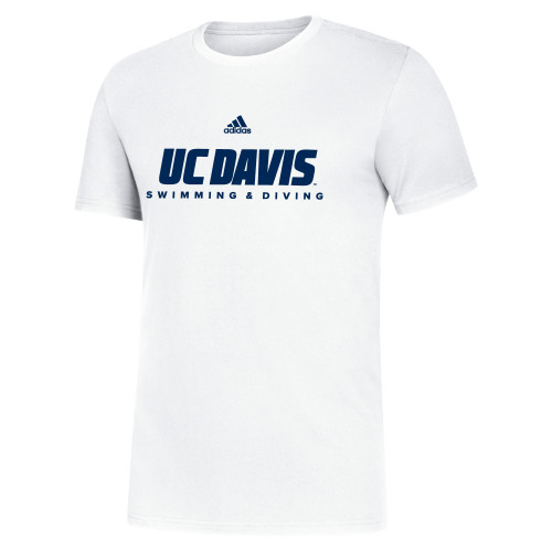  Adidas White Fresh Tee - ADIDAS - UC Davis Swimming and Diving