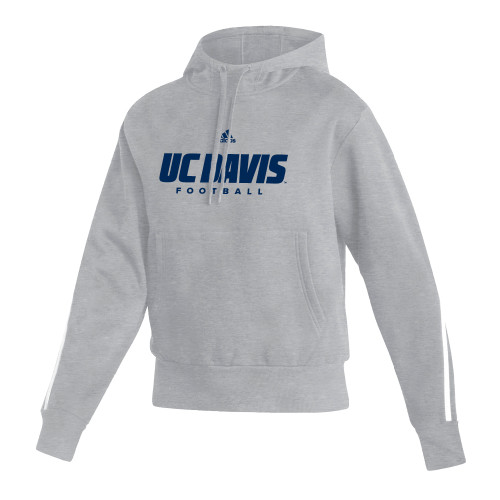  Adidas Womens Medium Grey Heather Pullover Hood - ADIDAS - UC Davis Football