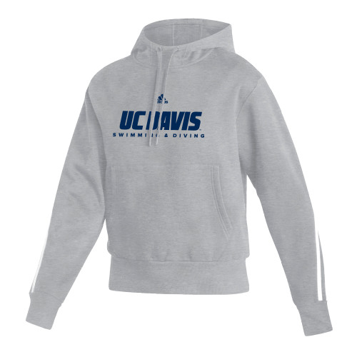  Adidas Womens Medium Grey Heather Pullover Hood - ADIDAS - UC Davis Swimming and Diving