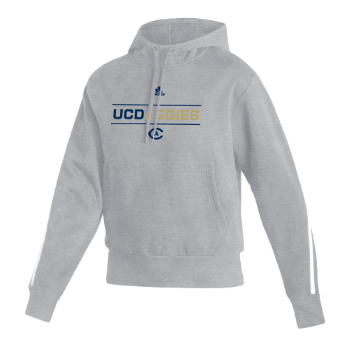  Adidas Womens Medium Grey Heather Pullover Hood - ADIDAS - UC Aggies