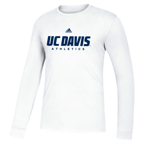  Adidas White Fresh Long Sleeve Tee - ADIDAS - UC Davis Athletics