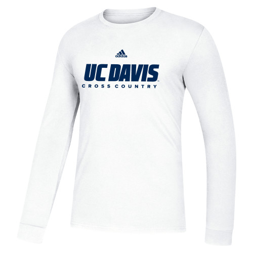  Adidas White Fresh Long Sleeve Tee - ADIDAS - UC Davis Cross Country
