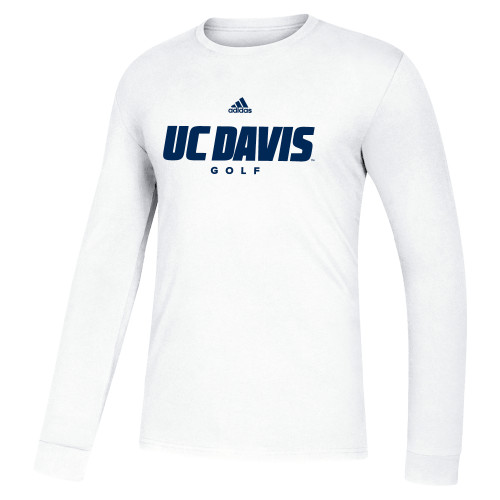  Adidas White Fresh Long Sleeve Tee - ADIDAS - UC Davis Golf