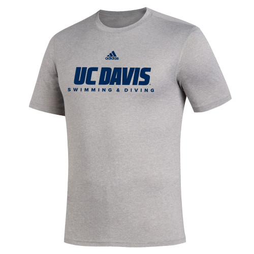  Adidas Medium Grey Heather Creator Performance Tee - ADIDAS - UC Davis Swimming and Diving