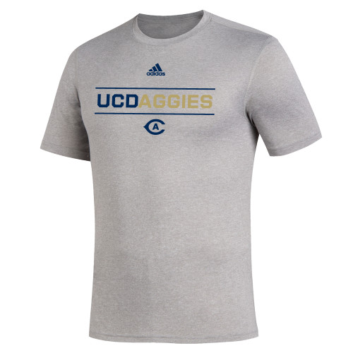  Adidas Medium Grey Heather Creator Performance Tee - ADIDAS - UC Aggies
