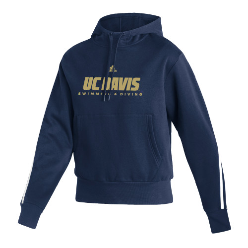  Adidas Womens Navy Pullover Hood - ADIDAS - UC Davis Swimming and Diving