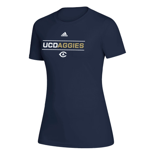  Adidas Womens Navy Creator Performance Tee - ADIDAS - UC Aggies
