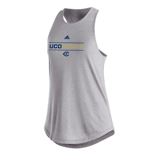  Adidas Womens Medium Grey Heather Fashion Tank  - ADIDAS - UC Aggies