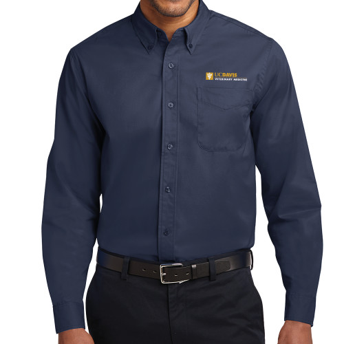  Navy Twill Button Down Long Sleeve - Veterinary Medicine