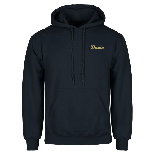  Navy Fleece Hoodie - Script Davis