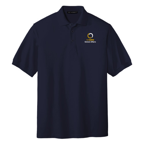  Navy Silk Touch Polo - UC Davis Global Affairs Stacked
