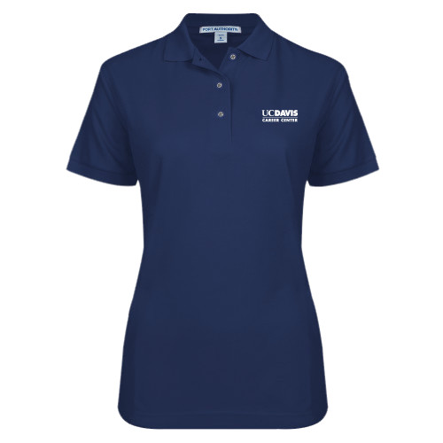  Womens Silk Touch Navy Pique Polo - UC Davis Career Center
