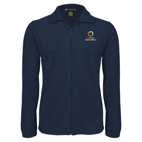 Navy Fleece Full Zip Jacket - UC Davis Global Affairs Stacked