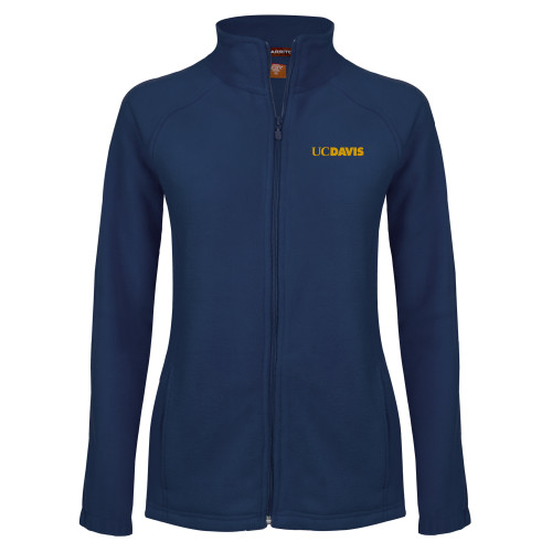  Womens Navy Fleece Full Zip Jacket - UC DAVIS